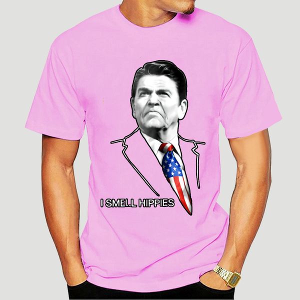 

i smell hippies ronald reagan conservative t shirt-4834d