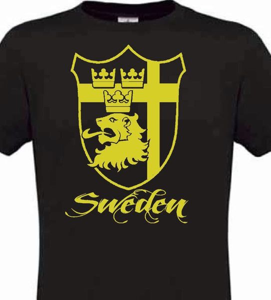 

2020 горячие продажа summer style t shirt schweden швеция sverige стокгольм skandinavien angeln trikot black top! футболка