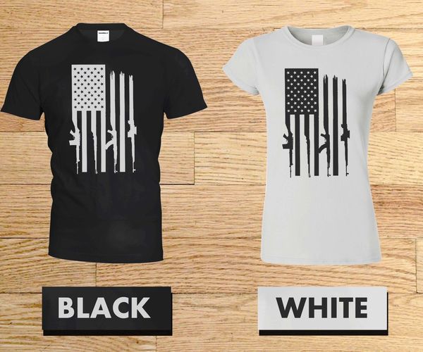 

red rifle flag t shirt mens grunt style short sleeve military patriot usa 2