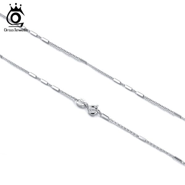 

chains orsa jewels unique design bar cable chain necklace 925 silver exquisite woman man jewelry gift drop osc28