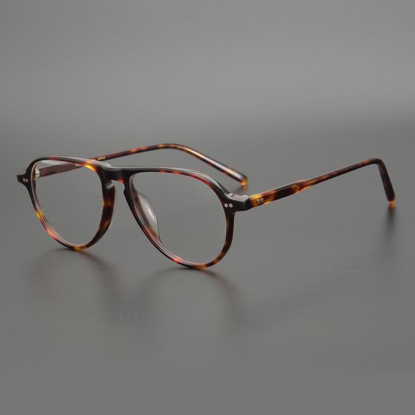 

vintage acetate pilot glasses frame men women myopia prescription optical eyeglasses frame retro spectacle eyewear, Black