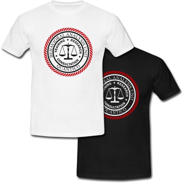 

fbi bau behavioral analysis unit team logo criminal minds tv t-shirt 2020 fashion brand men's streetwear t-shirt