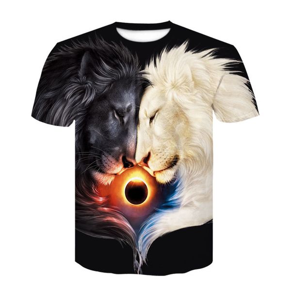 

new wolf/tiger animal black men clothing brand desgin anime cool 3d print shirts horror oversized humor men clothing