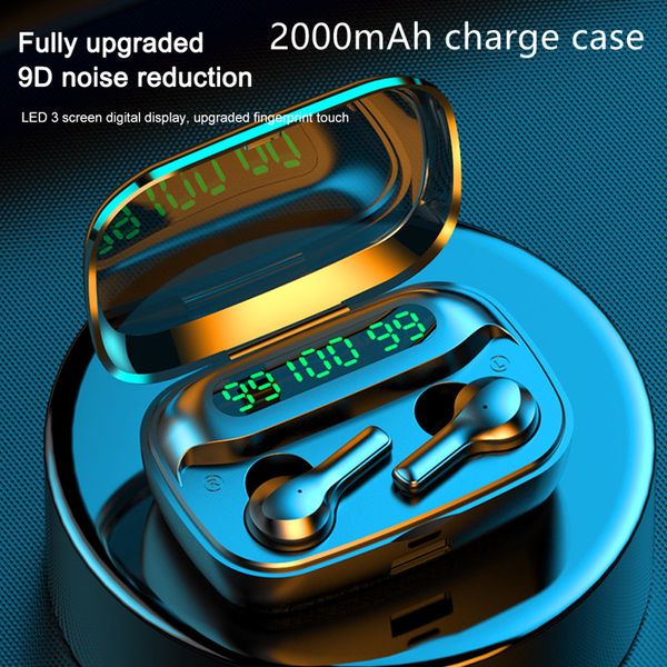 

bluetooth v5.0 wireless headphones led with microphone waterproof noise cancel headset headset