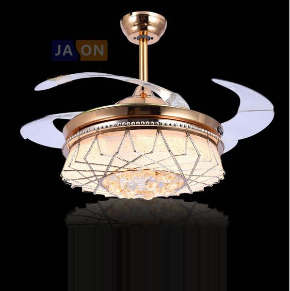 

led postmodern alloy crystal acryl abs ceiling fan.led lamp.led light.ceiling lights.led ceiling light.for foyer bedroom