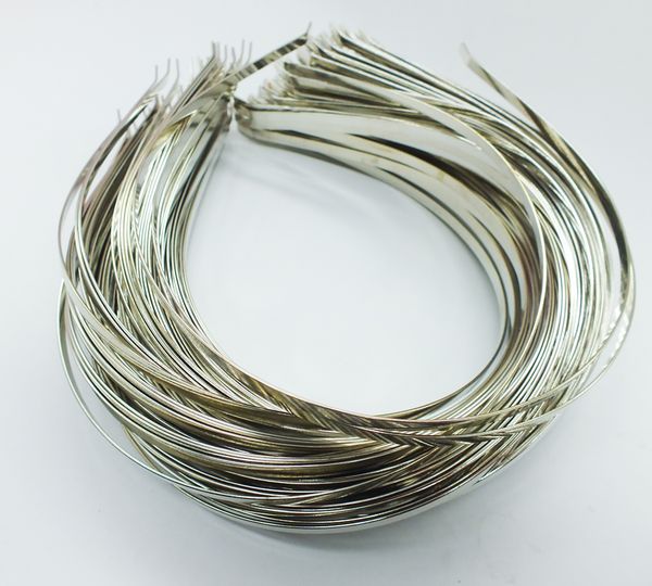 

wholesale 500piece nickel colo blank plain metal headband 3mm hair band for hair accessories diy craft, Golden;silver