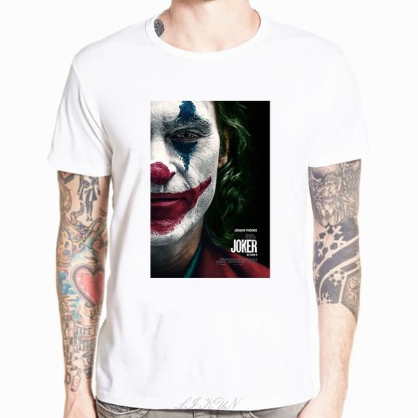 

joker joaquin phoenix posters t-shirt movie 2019 white t-shirt size s - 5xl fashion tee shirt male brand tshirt