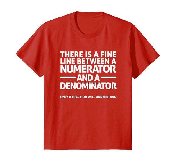 

funny math t shirt fine line numerator denominator