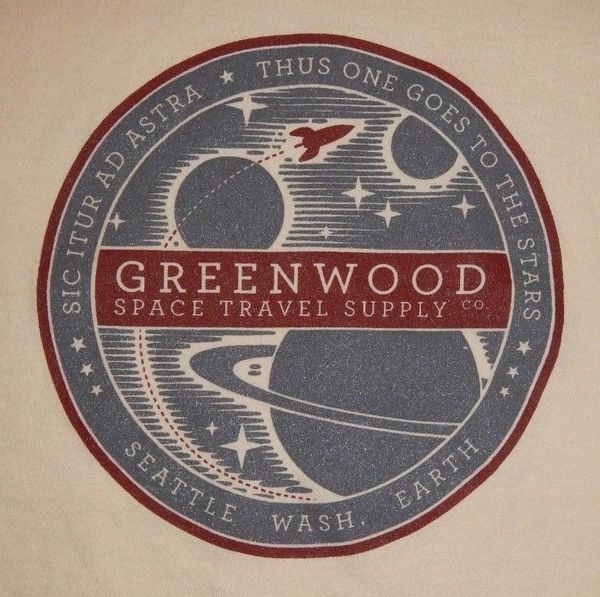 

space travel supply greenwood seattle mens size xl graphic t shirt