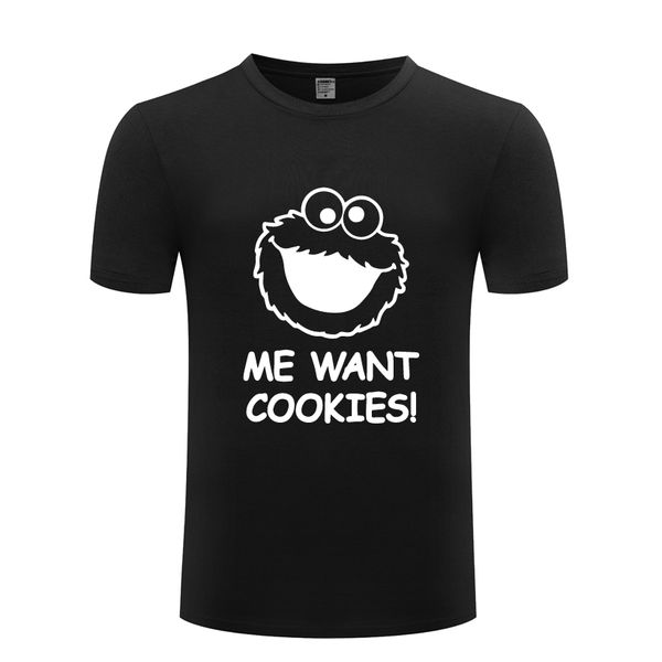 

me want cookies - cookie monster mens men t shirt tshirt 2018 new short sleeve o neck cotton casual t-shirt tee