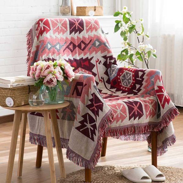 

blankets geometry soft cotton throw blanket bohemian sofa mat cobertor for beds plane travel plaid knit winter