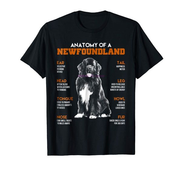 

brand men shirt anatomy of a newfoundland dogs t shirt funny gift