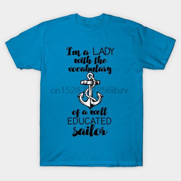 

men t shirt short sleeve i'm a lady with the vocabulary of a well educated sailor quotes t shirt women t-shirt tee