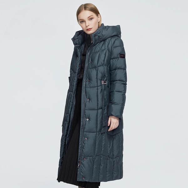 

new winter women's coat women long warm parka plaid fashion thick jacket hooded bio-down female clothing design, Tan;black