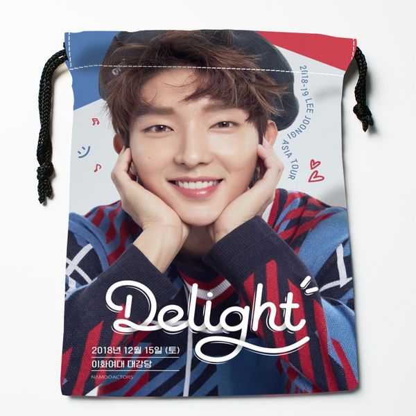 

storage bags arrival lee joon gi drawstring print 18x22cm soft satin fabric resuable clothes bag shoes