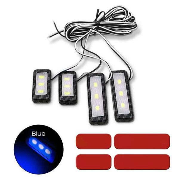 

4pcs bowl handle armrest light car door interior light led atmosphere t8wf