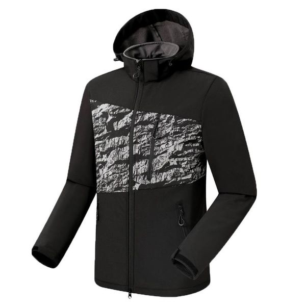 

camping hiking jacket men winter outdoor sports coats climbing windbreaker travel waterproof jackets black #c