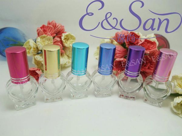 

wholesale fx157-5ml small heart-shaped clear glass perfume spray bottle 100pcs/lot