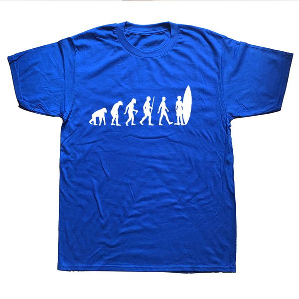 

new t shirt print evolution of a surfer surfer wave board crew neck short-sleeve tee for men