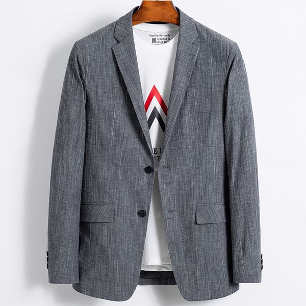 

men's suits & blazers blazer gray single-breasted casual jacket fashion slim fit non-iron jaqueta masculino, White;black