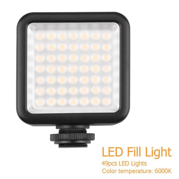 

led video light 6000k dslr camera led on camera pgraphy studio lighting with 1/4-inch interface universal shoe lamp