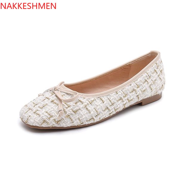 

2020 new style versatile online celebrity fairy square head low-cut moccosins women's flat keel thin shoes large size, Black