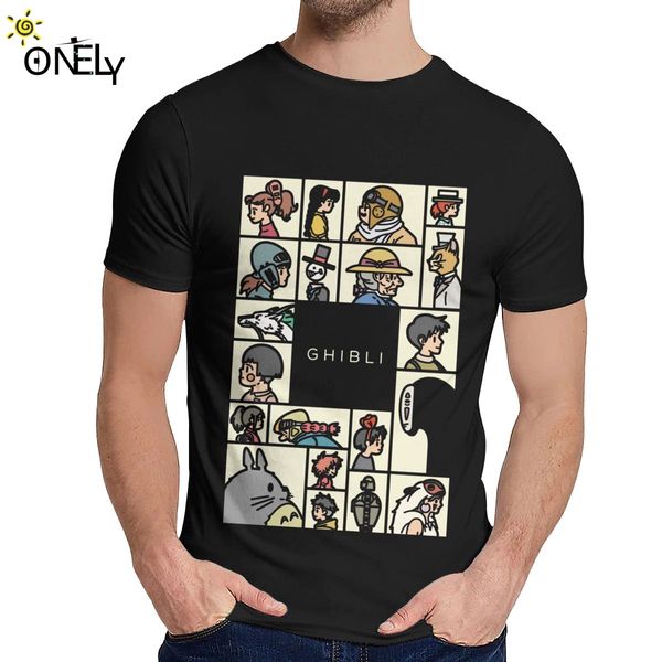 

100% cotton japanese anime studio ghibli hayao miyazaki tee shirt man 2019 new soft cotton fashion o-neck homme t shirt