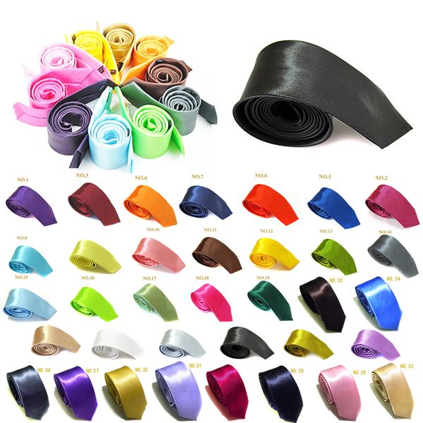 

2020 fashion 5 cm handmade slim tie men smooth satin neck ties silk looking solid colour boys neckties luxury causal choice, Blue;purple