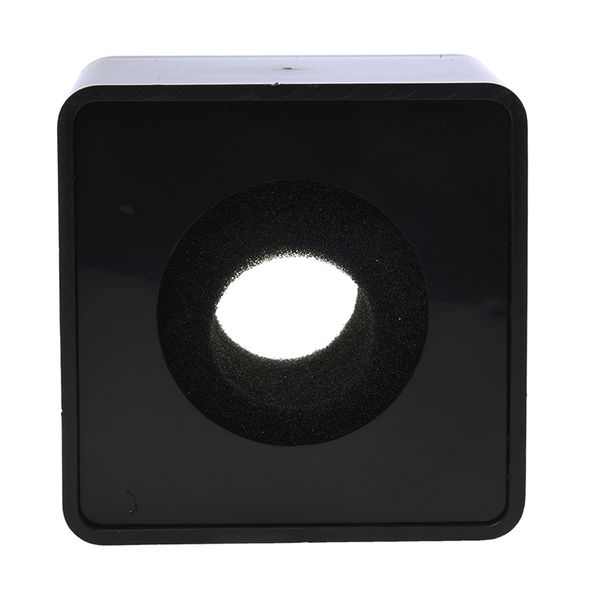 

1pc black abs mic mini phone interview square square logo flag station