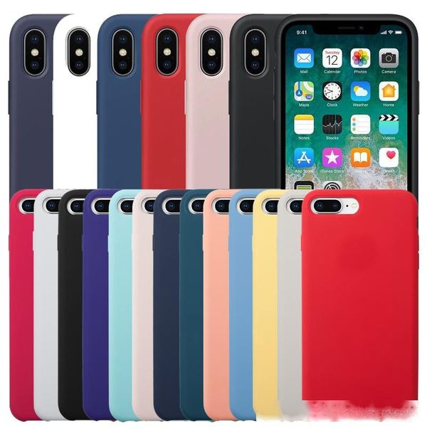 

silicone case for iphone xr/xs xsmax/7/7plus/6/6plus 8 8plus apple 6s 6splus with retail package