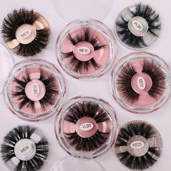 

me series mink hair enlarge eyes dramatic 25mm lashes maquillaje 3d handmade makeup mink lashes extend false eyelashes packaging box