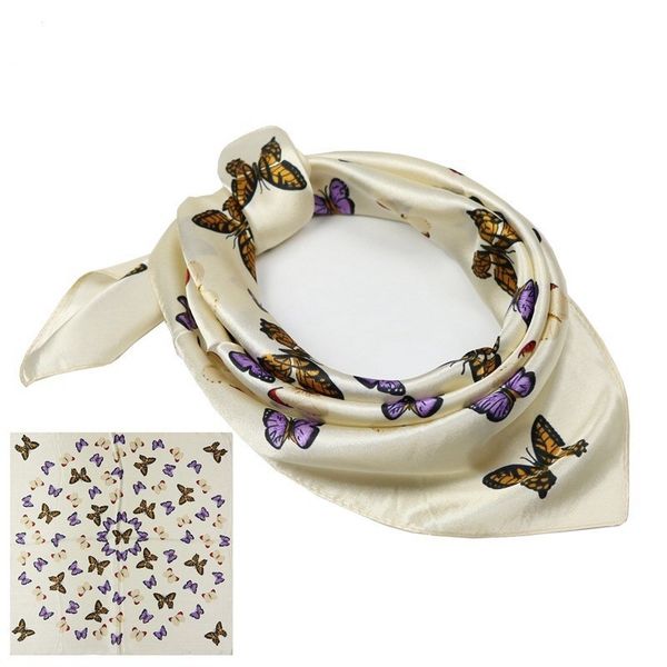 

1шт урожай женщина шелкового шарф square foulard повелительница шеи волосы шарфы бабочка printed голова kerchief девушка моды волосы платки, Blue;gray