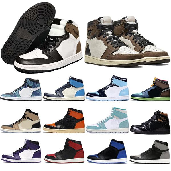 

jumpman 1 womens mens basketball shoes black metallic gold 1s smoke grey travis scotts og bio hack unc fearless chicago trainers sneakers