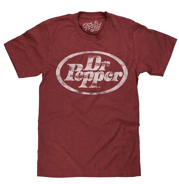 

dr pepper licensed graphic t-shirt - distressed dr pepper logo shirt