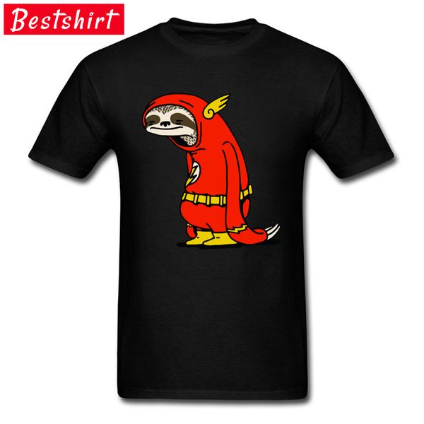 

flash sloth cartoon tshirt superhero funny t shirt for men cotton fabric anime cartoon t shirt man