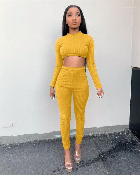 

шея для женщин костюмов тонких сексуального 2pcs комплектов soild женщин цвета с длинным рукавом брюки модельер crew, Gray