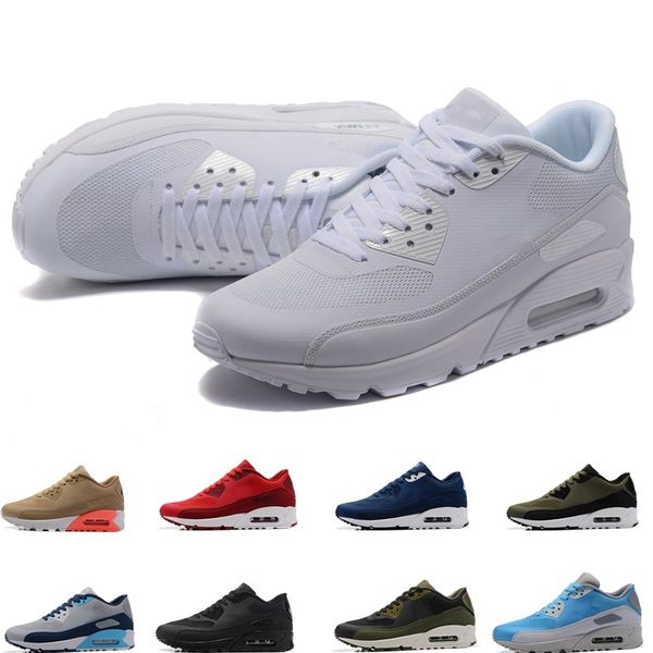 

air cushion orca knit 90 2.0 running shoes triple black multi-color cny pure platinu white dusty cactus midnight navy men women sneakers