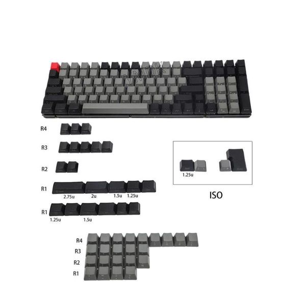 

dolch laser eteched uk italian german spain iso oem profile thick pbt keycap for mx mechanical keyboard ymd96 kbd75 104 87 61