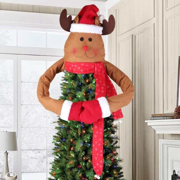 

1pc xmas elk doll xmas tree decor elk doll hat christmas adornment