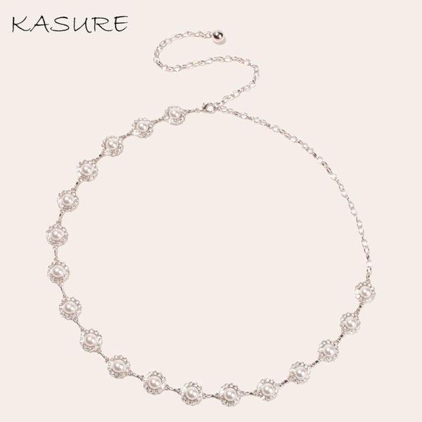 

kasure роскошные стразы люкс сладкие плетеный пояс big pearl кристалл sash белый слоновая кость bridesmaids платье аксессуары ремни женщины, Black;brown
