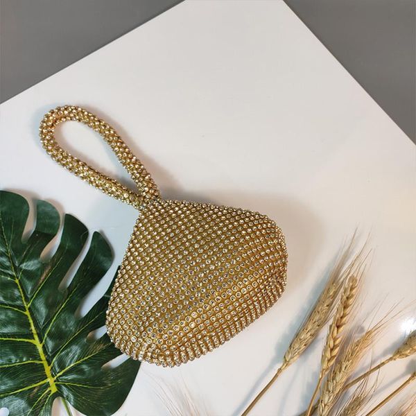 

new vintage hobos handbag women luxury mini soft rhinestone clutch bags elegant ladies dinner party hand bag fashionable purses