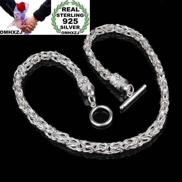 

chains omhxzj wholesale personality fashion woman girl party gift silver dragon head chain 925 sterling necklace nc97