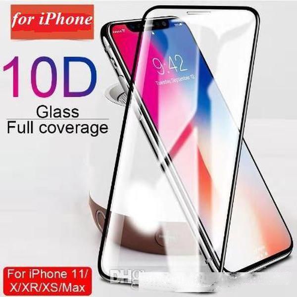 

10d protective tempered glass for iphone x xs 6 6s 7 8 plus glass screen protector for iphone 11 pro max xr x screen protection
