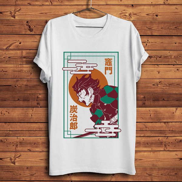 

kamado tanjirou kimetsu no yaiba funny anime t-shirt male japan manga streetwear tee demon slayer white casual tshirt men