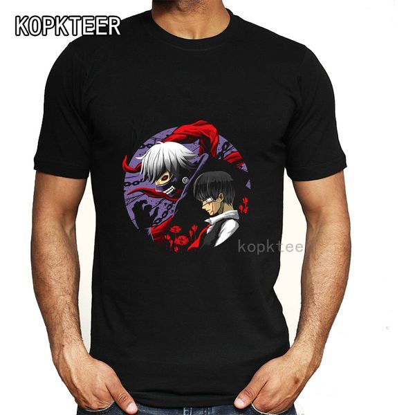 

2020 anime tokyo ghoul touka kirishima pattern t shirt one eyed king japan anime t-shirts tshirt cotton male casual tees