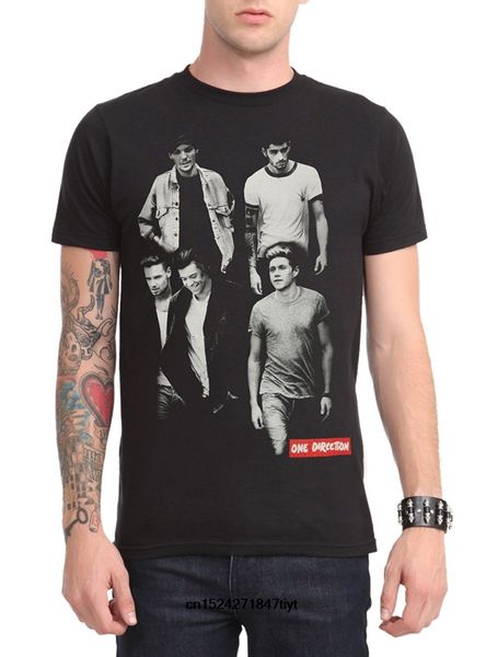 

men fashion shirt printed t-shirt one direction black white p t-shirt