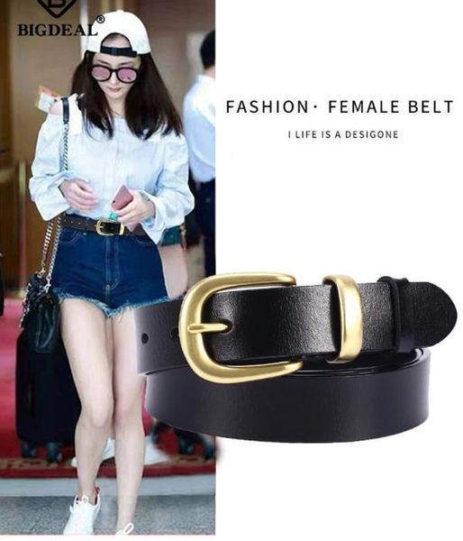 

new designer women's wild trouser belt female genuine leather belt cowgirl western belts for women jeans dress female strap, Black;brown