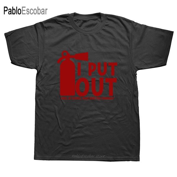 

i тушить пожарный пожарный t-shirt mens короткие рукава крупногабаритные streetwear hip hop печатные футболки лучшие тис