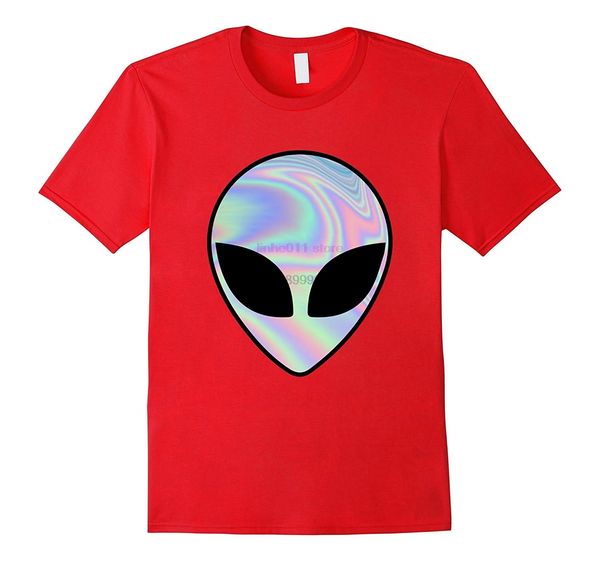 

new men shirt alien head holographic party rave trippy shirt men women