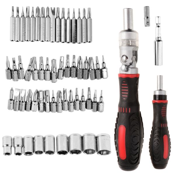 

61/45/38/30pcs precision screwdriver repair tools ratchet socket wrench set fits automotive industry & garage workshop